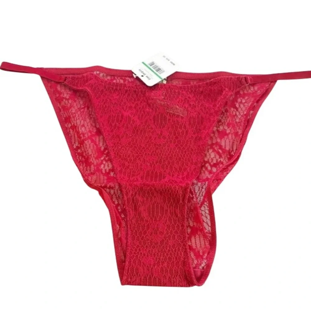 Free People Tameeka High Waist Lace Undie Berry Electric Red XS NEW